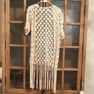 Rebellion Beige Crochet Top